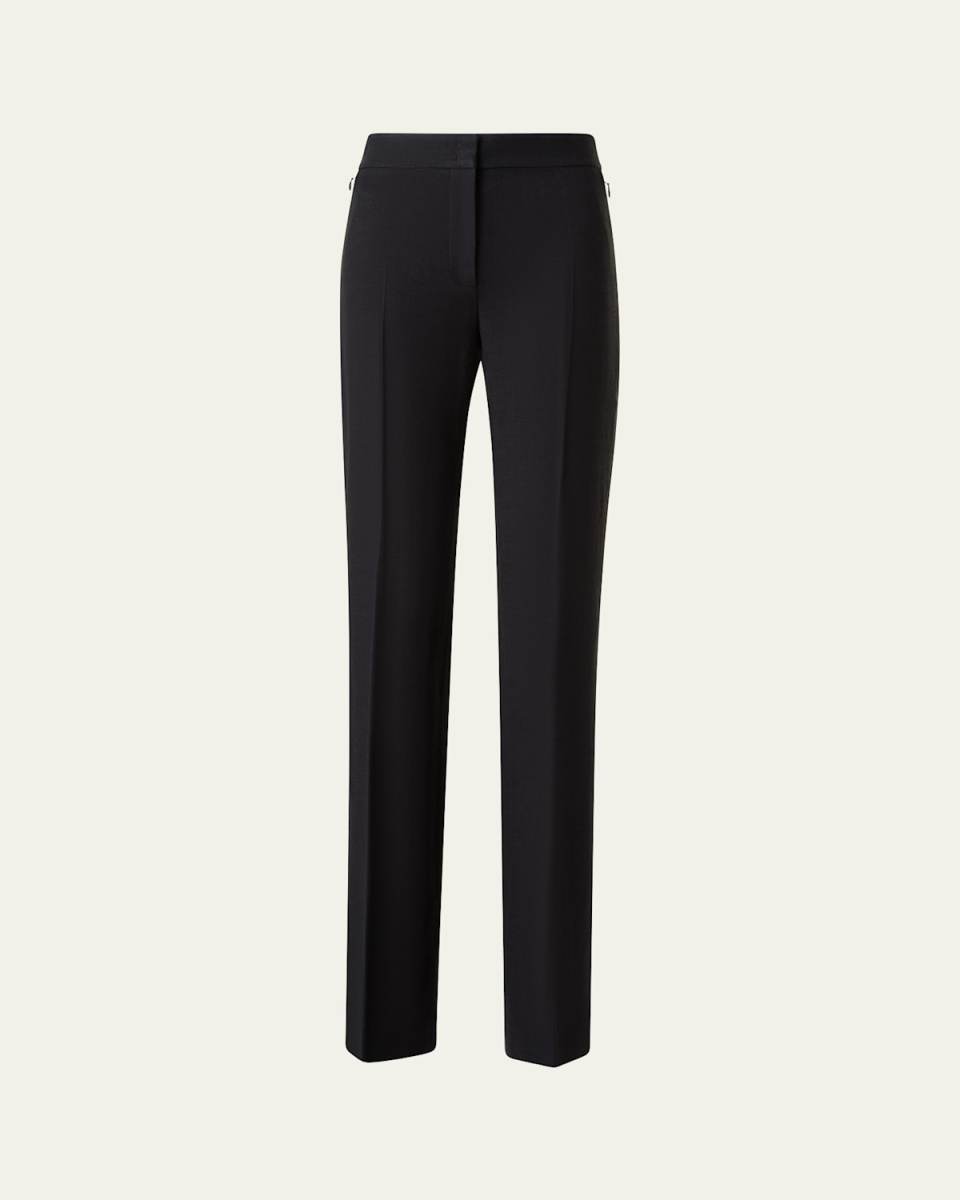Carl Straight Leg Stonewashed Twisted Linen Wool Pants